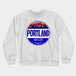 PORTLAND OREGON MOUNT HOOD MOUNTAINS MOUNTAIN VOLCANO Crewneck Sweatshirt